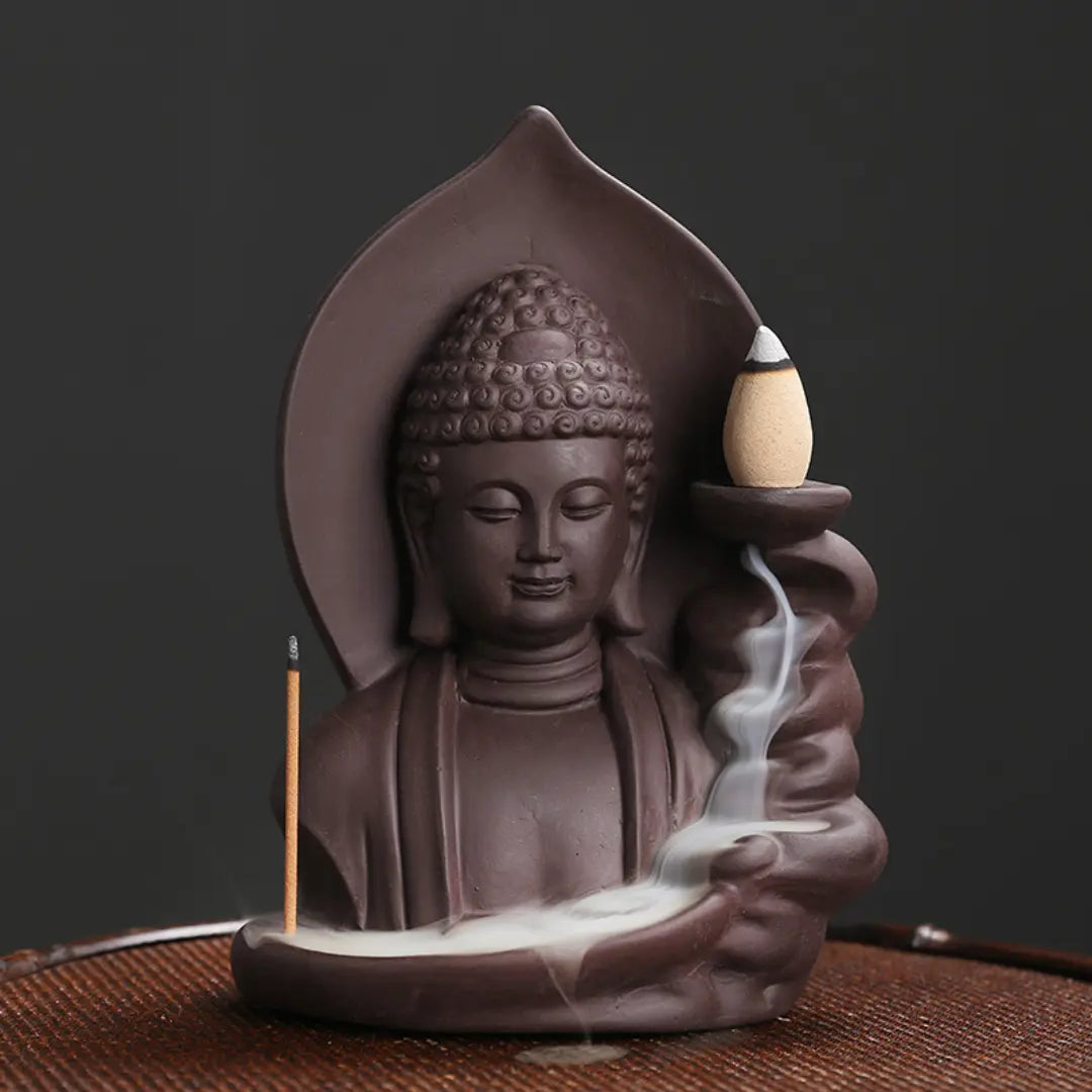 Incensario, incensario cascata, incensario argila, incensario bencao, incensario natural, incensario buda, incensario meditacao, incensario harmonia