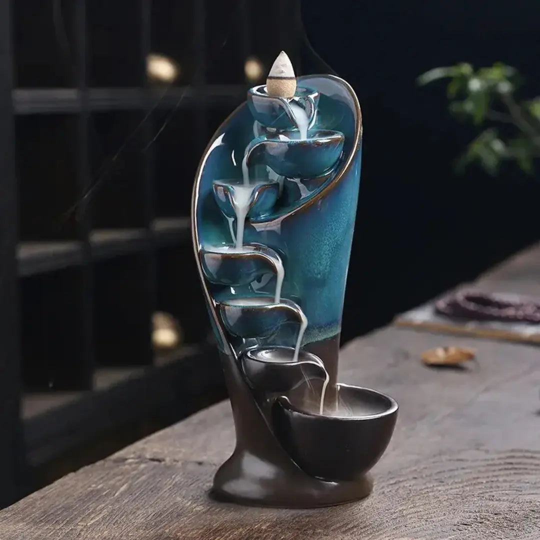 Incensario, incensario cascata, incensario ceramica, incensario bencao, incensario natural, incensario fonte, incensario meditação, incensario celeste