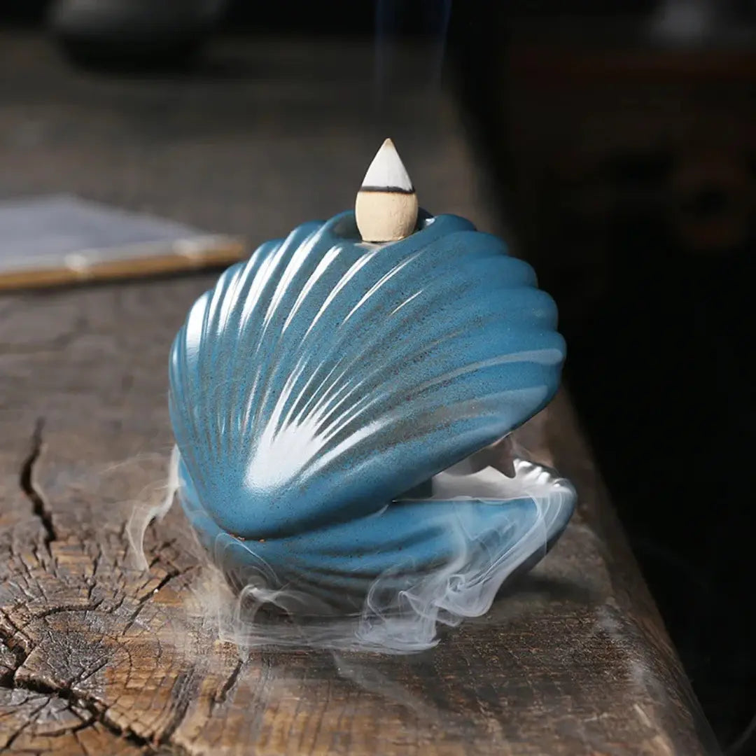 Incensario, incensario cascata, incensario ceramica, incensario bencao, incensario natural, incensario meditação, incensario concha, incensario sereia